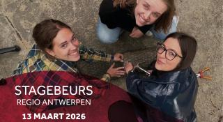 campagnebeeld voor stagebeurs 2026 in Antwerpen